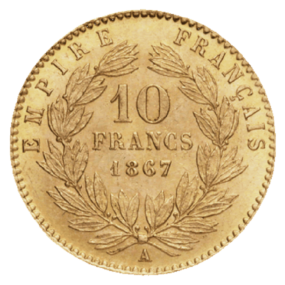 10 Francs "Napoléon Tête Laurée" - V°
