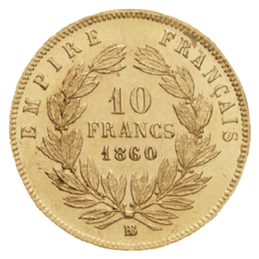10 Francs "Napoléon Tête Non Laurée" - V°