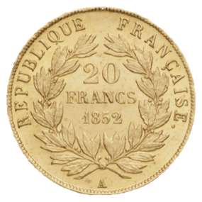 20 Francs Napoléon Tête Non Laurée V°